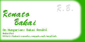 renato bakai business card