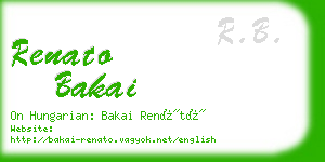 renato bakai business card